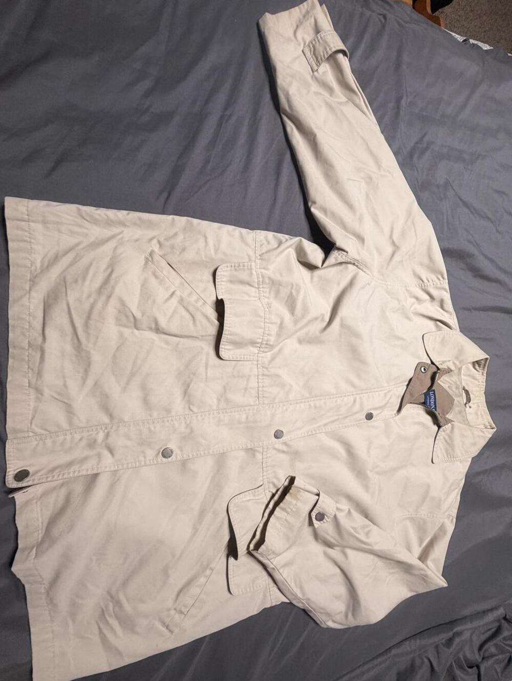 London Fog Women's Cream and Tan Coat